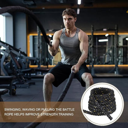 MECCANIXITY Battle Rope 20ft x 1 Inch Polyester Workout Rope Heavy Fitness Exercise Rope for