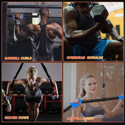 Hikeen Thick Bar Dumbbell Grips,Non Slip Hard Rubber Barbell Grips,Grips for Weight Lifting, Muscle
