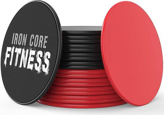 Core Sliders for Working Out 20 Disc (10 Set) Pack, Dual Sided Exercise Gliding Discs for Use on