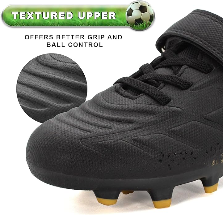 RUNIC Kids Soccer Cleats for Boys and Girls - Small and Big Kid Athletic Outdoor Football Shoes