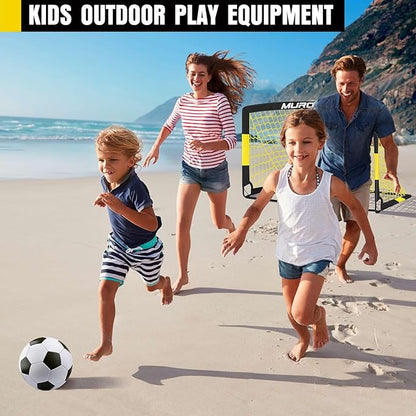 Soccer Goal, Kids Soccer Goals for Backyard Set, 2 Pack of Portable Pop Up Soccer Net with Soccer