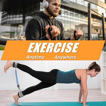 Resistance Bands with Handles for Working Out Women and Men, Exercise Bands with Door Anchor