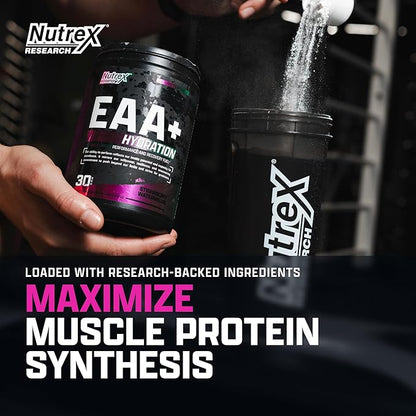Nutrex Research EAA Hydration | EAAs + BCAA Powder | Muscle Recovery, Strength, Muscle Building