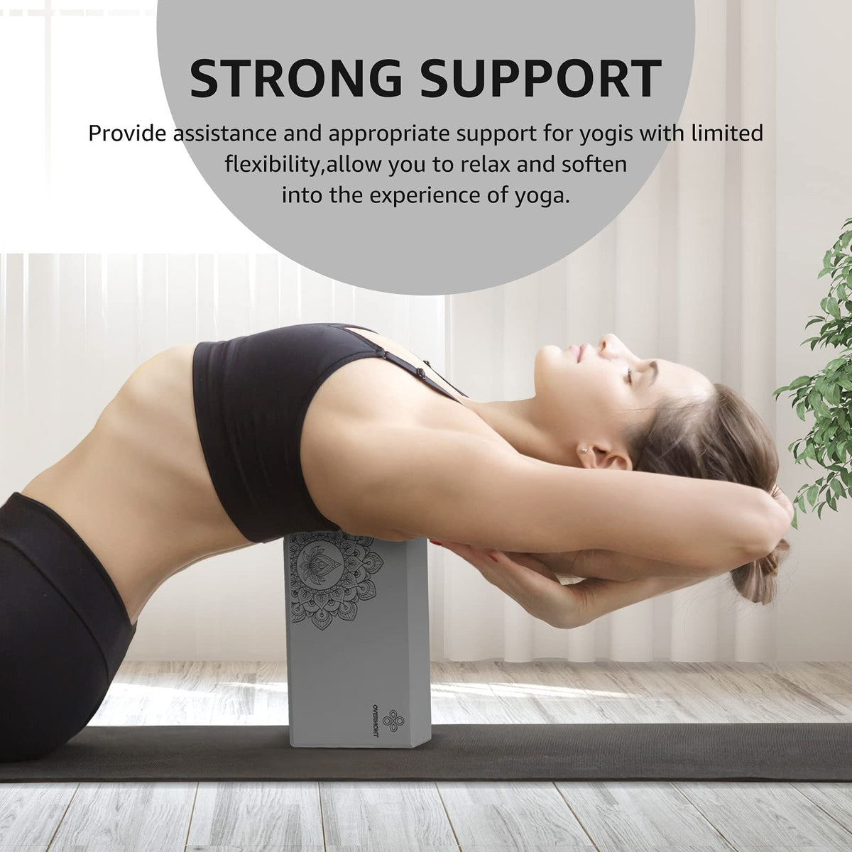 Overmont Yoga Block 2 Pack Supportive Latex-Free EVA Foam Soft Non-Slip Surface for General Fitness