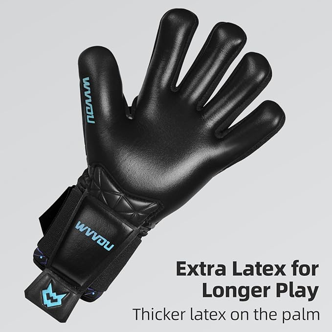 WVVOU Soccer Goalie Gloves for Adults and Youth, High Performance Goalkeeper Gloves with 5