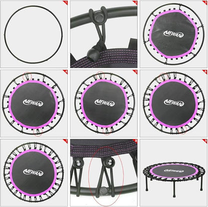 Newan 40"-48" Silent Mini Trampoline Fitness Trampoline Bungee Rebounder Jumping Cardio Trainer