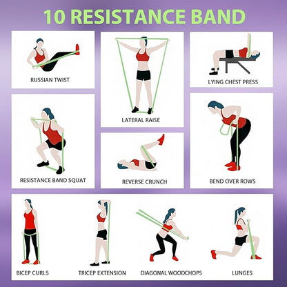 LEEKEY Resistance Bands Set for Pull-Up Assistance & Full-Body Training, Multi-Level Exercise Bands