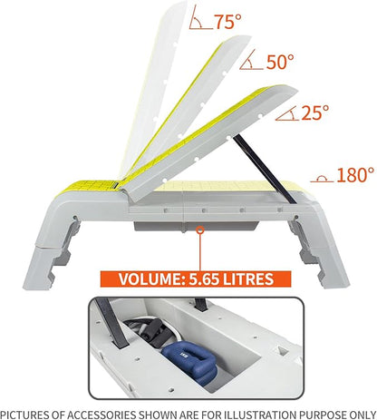 leikefitness Exercise Step Platform, Multifunctional Aerobic Deck with Cord and Adjustable Dumbbell