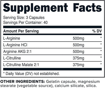 Primaforce Nitric Oxide Booster (2,250mg, 120 Capsules) - 40 Servings of Our Nitric Oxide Boosting
