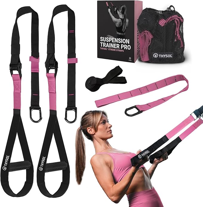THYSOL® Resistance Trainer Pro Xtreme Straps Army | Sling Trainer Set with Adjustable Door Anchor |