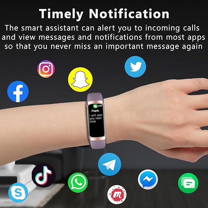 Fitness Tracker with 24/7 Heart Rate Blood Oxygen Sleep Monitor,Activity Tracker with 1.1" AMOLED