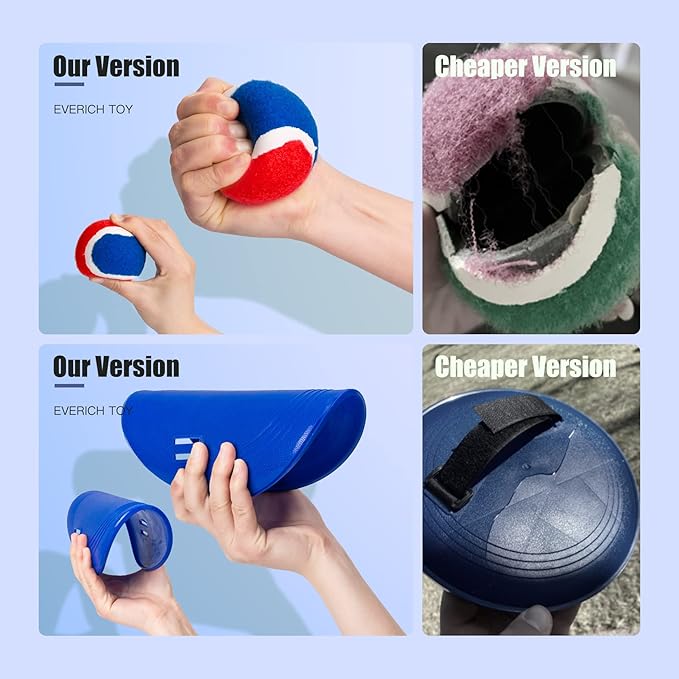 EVERICH Upgraded Toss and Catch Ball Game Set - Indoor and Outdoor Games for Kids 3-12, Beach Sand
