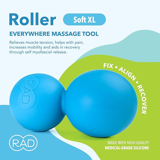 RAD XL Peanut Massage Ball ??High Density Yoga Deep Tissue Roller Ball ??Myofascial Release for