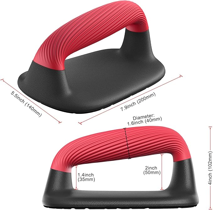 Kipika Push Up Bars, Pushup Stands, Anti-Slip Soft Plastic Push Up Handles, Bottom Anti-Slip Pad