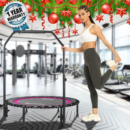 DARCHEN 450 lbs Mini Trampoline for Adults, Indoor Small Rebounder Exercise Trampoline for Workout