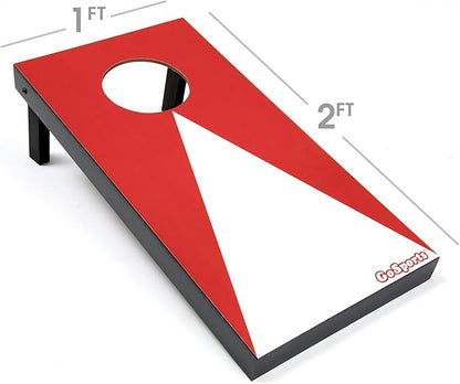 GoSports 2 ft x1 ft Portable Size Cornhole - Choose Classic or Wood Designs - Game Set with 6 Bean