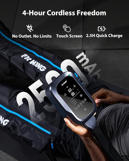 FIT KING Upgraded Leg Massager Recovery Boots, Professional Air Compression Recovery System for