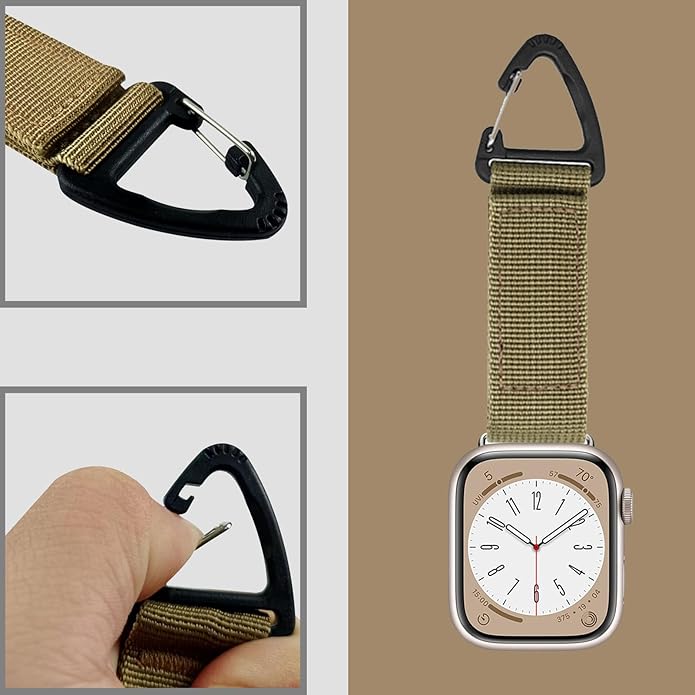 Tactical Duty Belt Keychain Compatible with Apple Watch 38mm 40mm 41mm 42mm 44mm 45mm 46mm 49mm