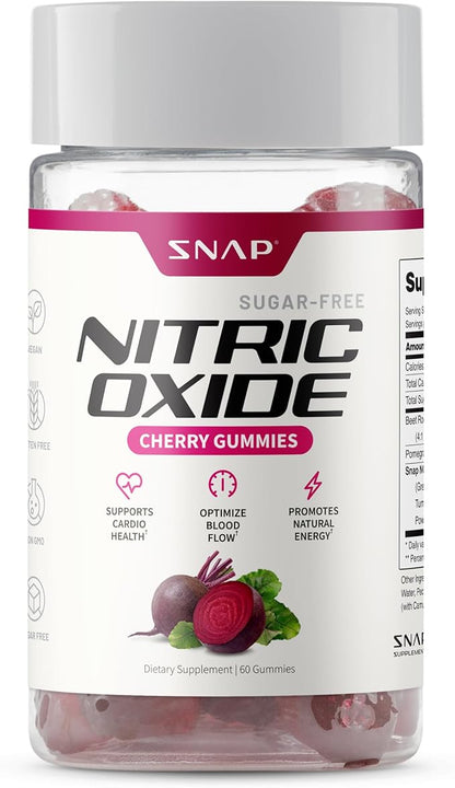 Snap Supplements Beet Root Gummies, Nitric Oxide Supplement with Organic Beets, Vitamins