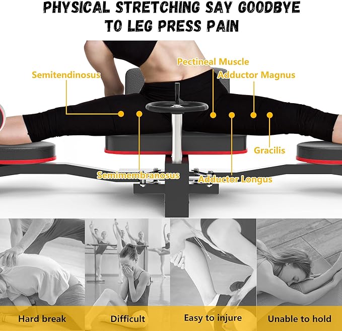 Rigel Leg Stretcher, 220LBS Leg Stretch Machine, Heavy Duty Steel Frame Equipment Splits Machine