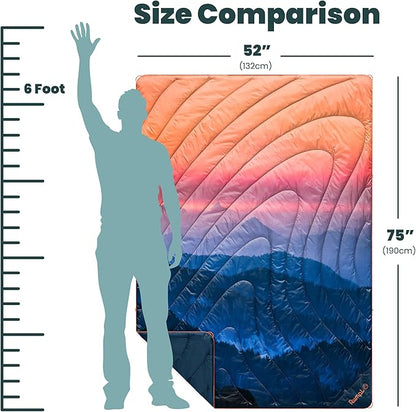 Rumpl Original Puffy Blanket - Warm, Water-Resistant Camping Blanket with 100% Recycled Synthetic