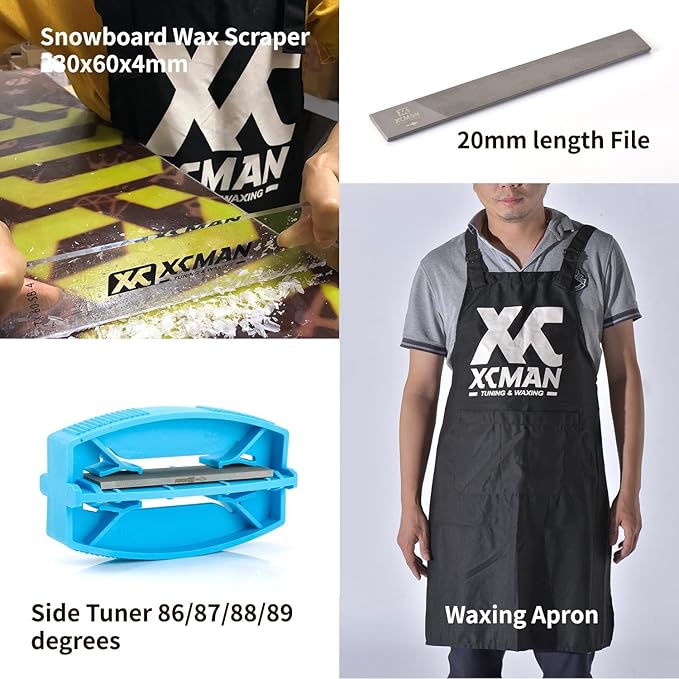 XCMAN Complete Ski Snowboard Tuning and Waxing Kit with Waxing Iron,Universal Wax,Edge