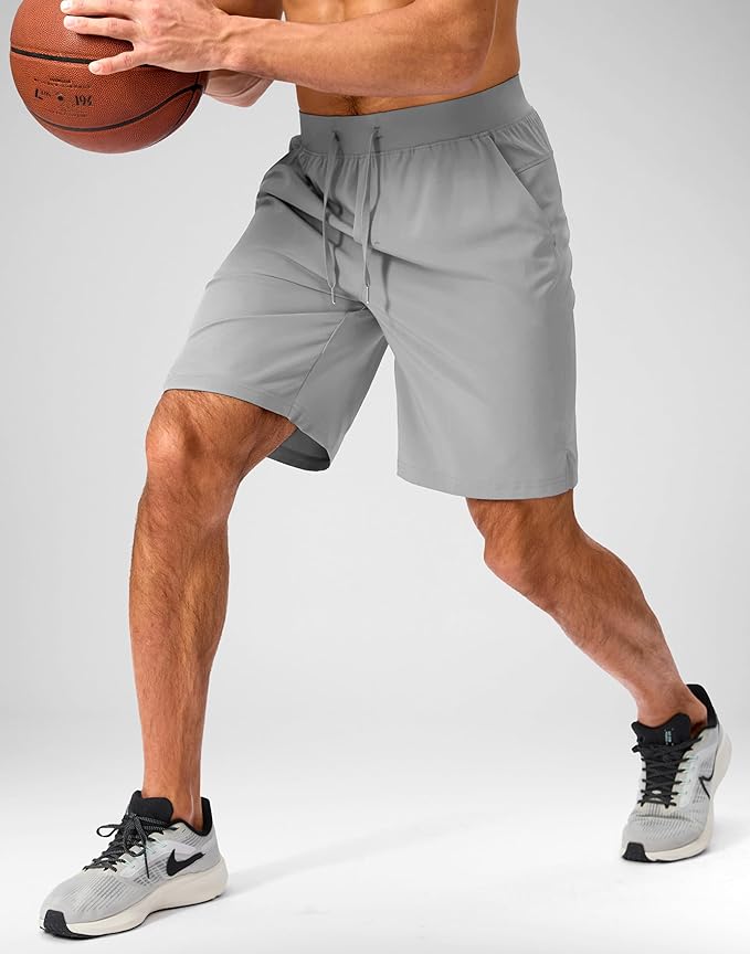 Men's Running Shorts with Zipper Pockets 9 Inch/ 7 Inch / 5 Inch Lightweight Quick Dry Gym Workout