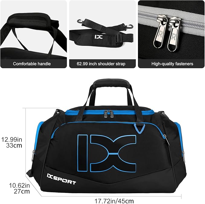 Sports Gym Bag，INOXTO Travel Duffel Bag with Dry Wet Pocket And Shoe CompartmentFor Women and