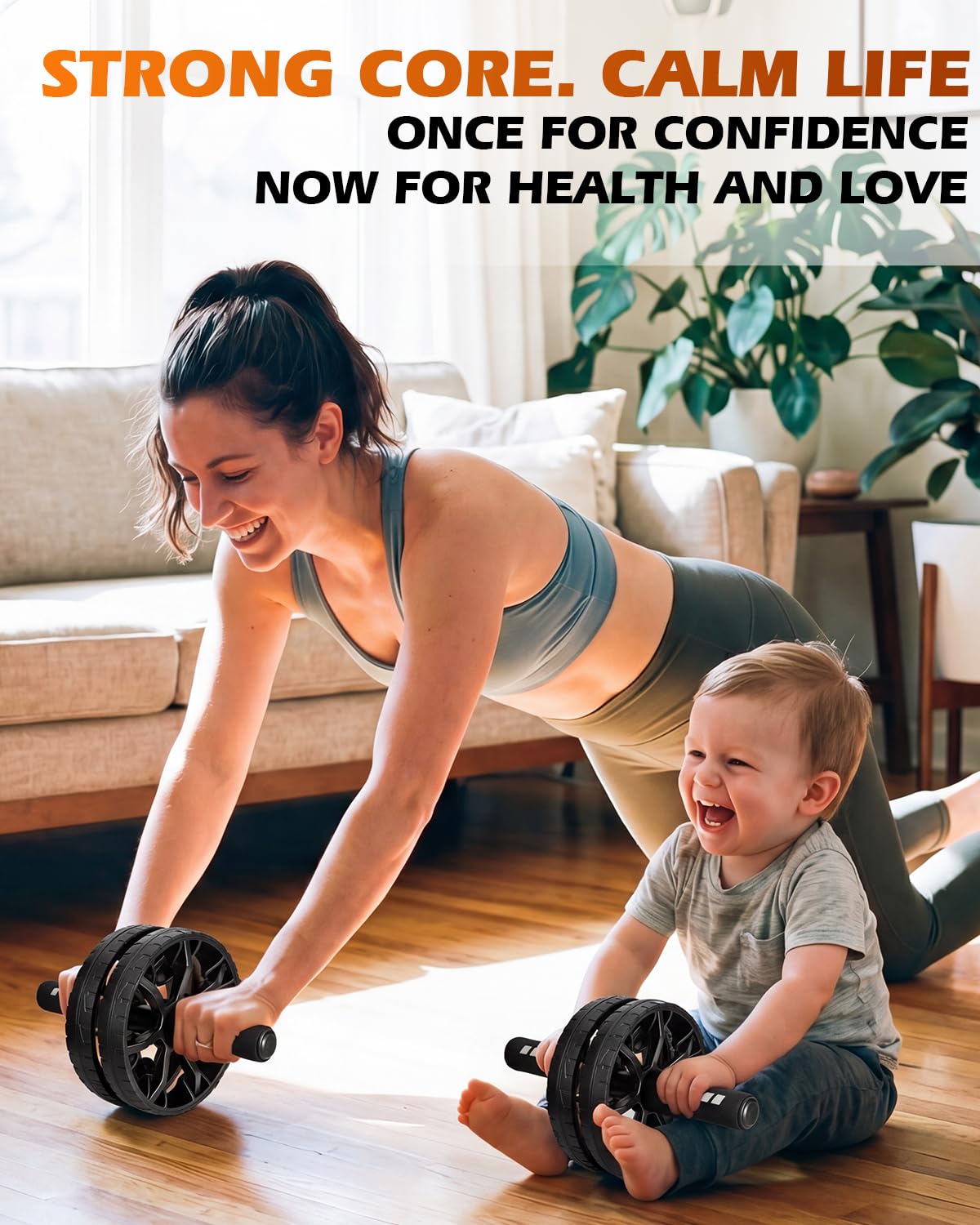 Citufuol Upgraded Ab Roller Wheel, Abdominal Core Workout Equipment for Home Gym with Knee Pad