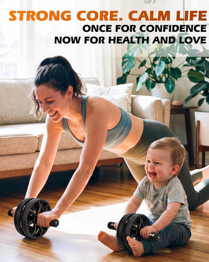 Citufuol Upgraded Ab Roller Wheel, Abdominal Core Workout Equipment for Home Gym with Knee Pad