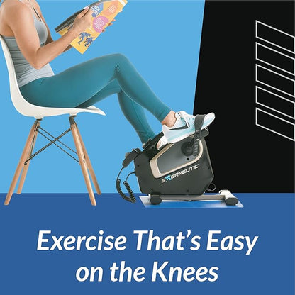 Exerpeutic 2000M Motorized Under Desk Exercise Bike - Electric Legs and Arms Pedal Exerciser