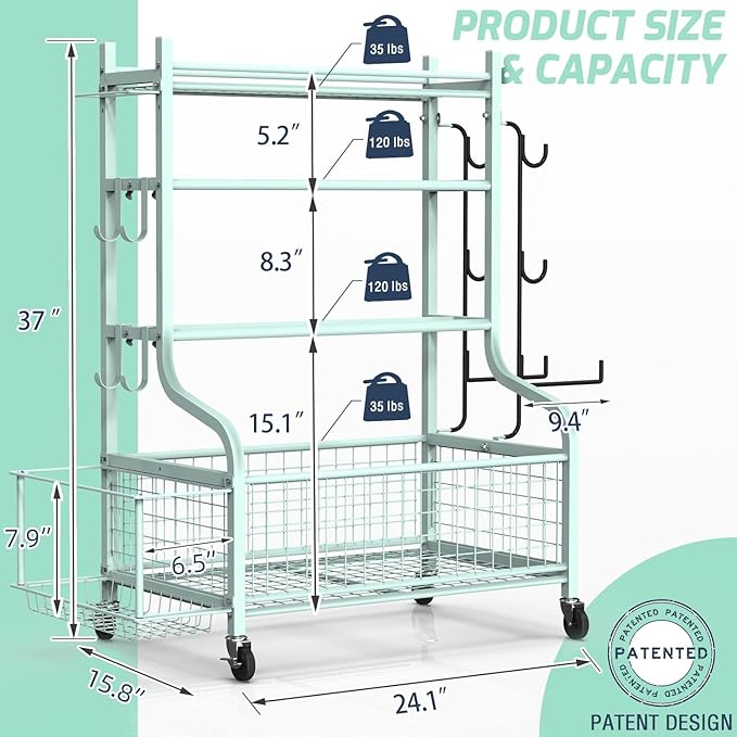 PLKOW Dumbbell Rack, Weight Rack for Dumbbells, Home Gym Storage for Dumbbells Kettlebells Yoga Mat