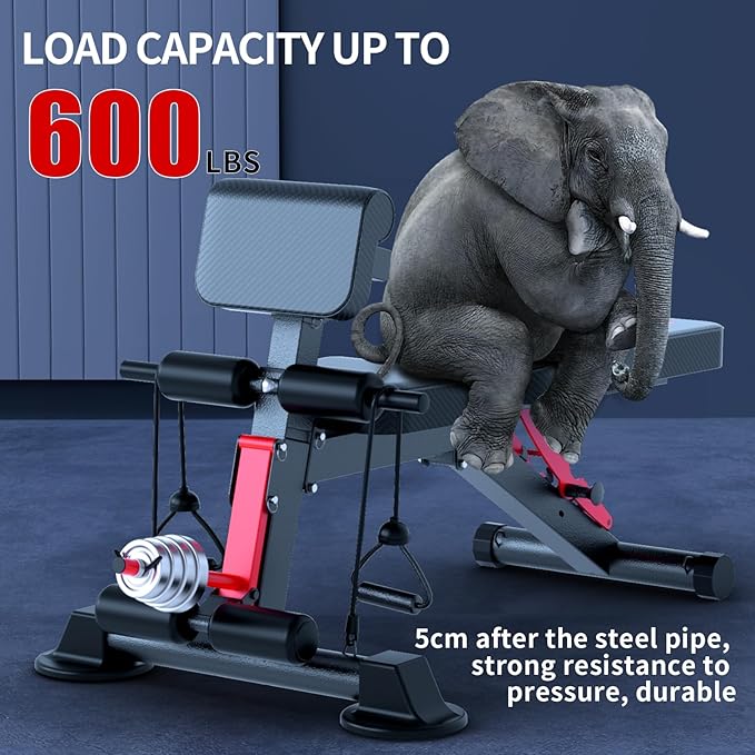 Adjustable Weight Bench,Utility Workout Bench Foldable Incline Decline Benches for Home Gym Full