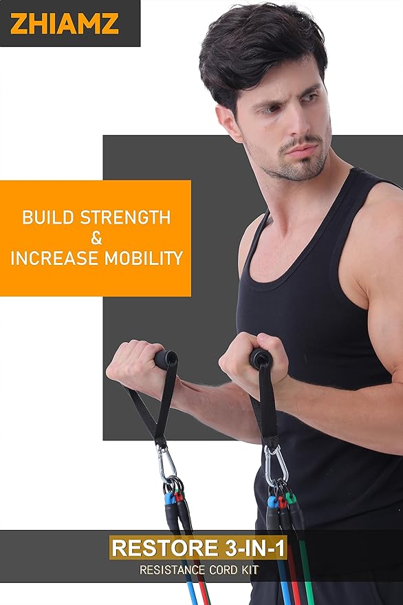Resistance Bands with Handles, Single Resistance Bands, Exercise Bands with Handles, for Resistance