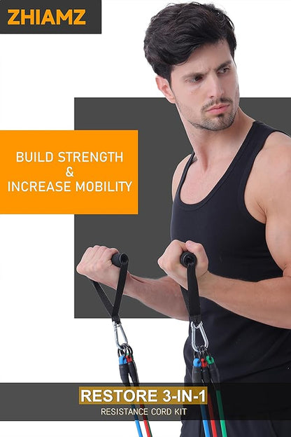 Resistance Bands with Handles, Single Resistance Bands, Exercise Bands with Handles, for Resistance