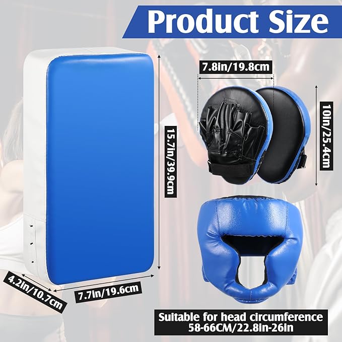 10 In1 Punching Mitts Kick Pad Set Taekwondo Pads Boxing Mitts Focus Pads Boxing Gloves Safety Head