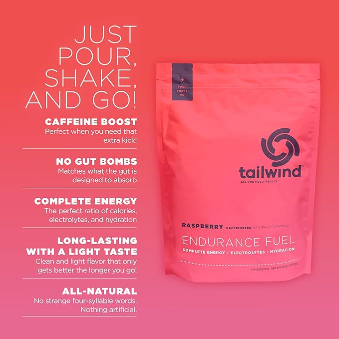 Tailwind Nutrition Endurance Fuel, Carbohydrate & Electrolyte Sports Drink Mix Powder, Gluten-Free