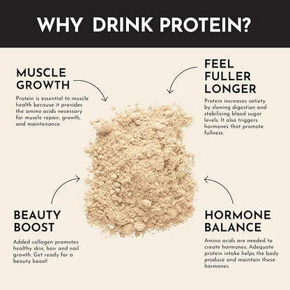JUST INGREDIENTS Protein Powder | Vanilla Protein Powder Made with 100% Grass Fed, Non Denatured