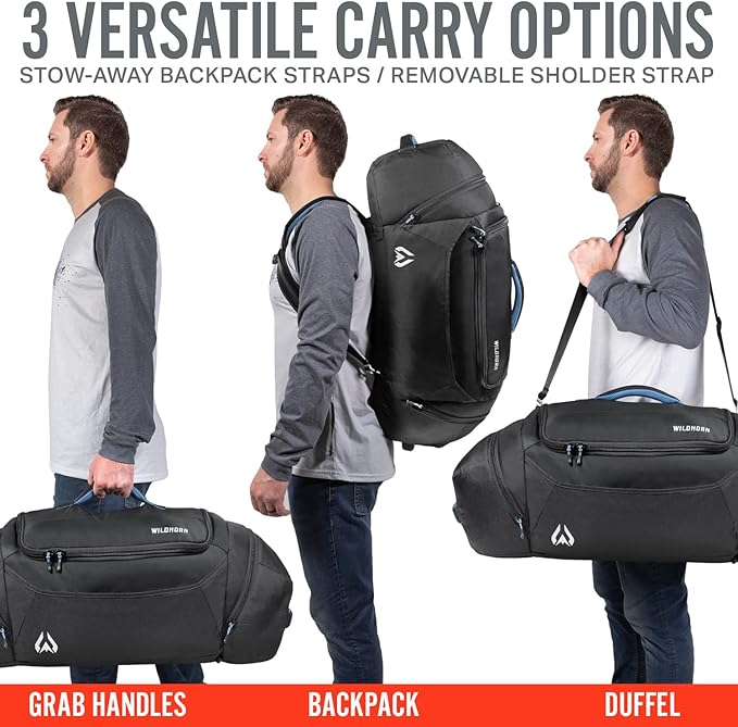 Wildhorn Gulch 70L MTB Duffle Bag for Travel - Lightweight & Durable Gym Bag for Women & Men. Ideal