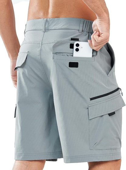 NORTHYARD Men's Cargo Hiking Shorts 9" Lightweight Outdoor Tactical Work Camping Sport Golf Casual