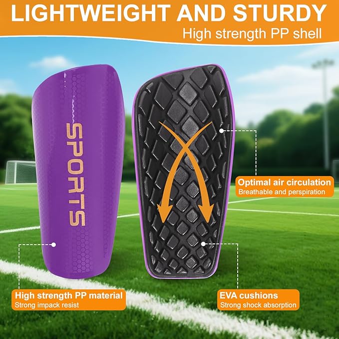 Shin Guards Soccer Kids 2025 Version High-Density Foam Soccer Shin Guard with Sleeves Shin