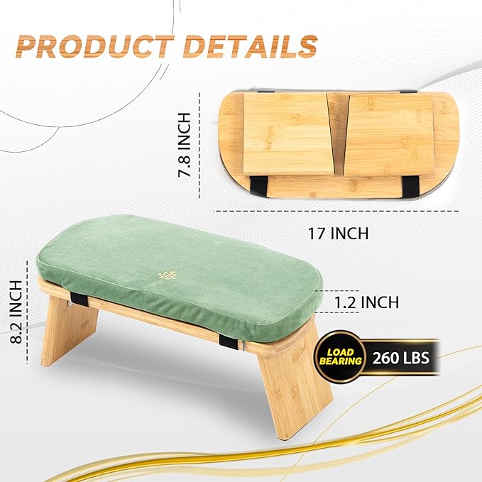 Meditation Bench, Bamboo Meditation Stool, Folding Kneeling Meditation Bench, Seiza Prayer Bench