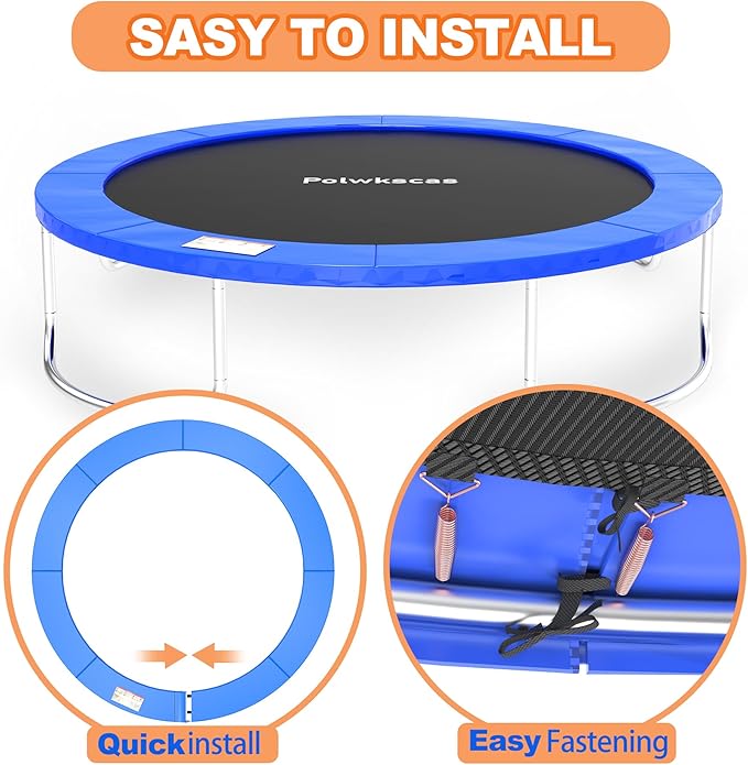 Trampoline Pad 10ft 12ft 14ft 15ft 16ft Trampoline Replacement Safety Pad, Waterproof and