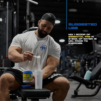 AN Essentials Pre-Workout Powder Supplement for Men & Women | Energy Drink Mix with 200mg Caffeine