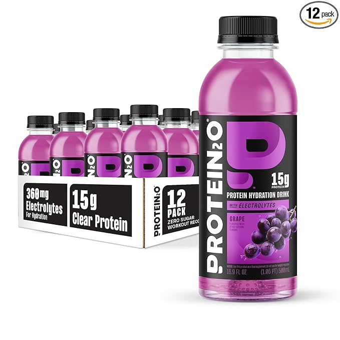 Protein2o Hydration Drink - 2-in-1 Liquid Clear Whey Protein Isolate and Electrolyte Drink - 15g