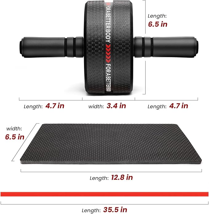 Upgraded Ab Roller Wheel. Abdominal Training Roller for Men/Women, Abdominal Wheels Widened to 3.4