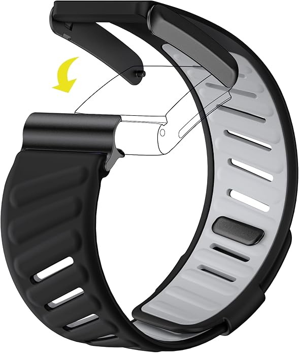 Comfort Durable Silicone Wristband Compatible with WHOOP 4.0 Band, Soft Silicone Sports Loop Strap