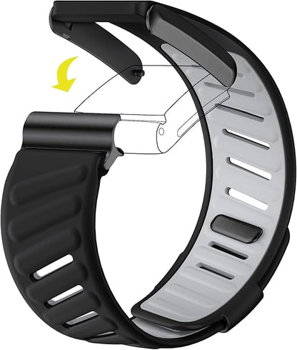 Comfort Durable Silicone Wristband Compatible with WHOOP 4.0 Band, Soft Silicone Sports Loop Strap