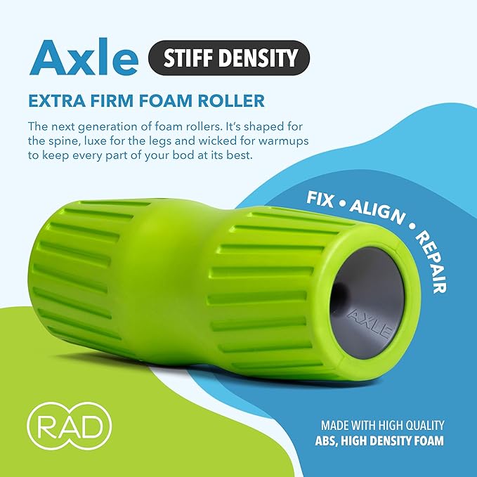 RAD Axle ??Extra Firm High-Density Exercise Foam Roller ??Deep Tissue Myofascial Release for Back