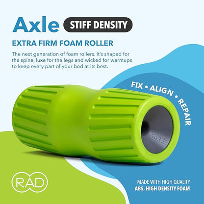 RAD Axle ??Extra Firm High-Density Exercise Foam Roller ??Deep Tissue Myofascial Release for Back